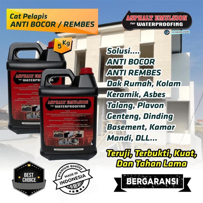 Cat Kolam Anti Bocor 5 KG | Aspal Cair Anti Bocor Anti Rembes | Asphalt Emulsion Waterproofing | Ant