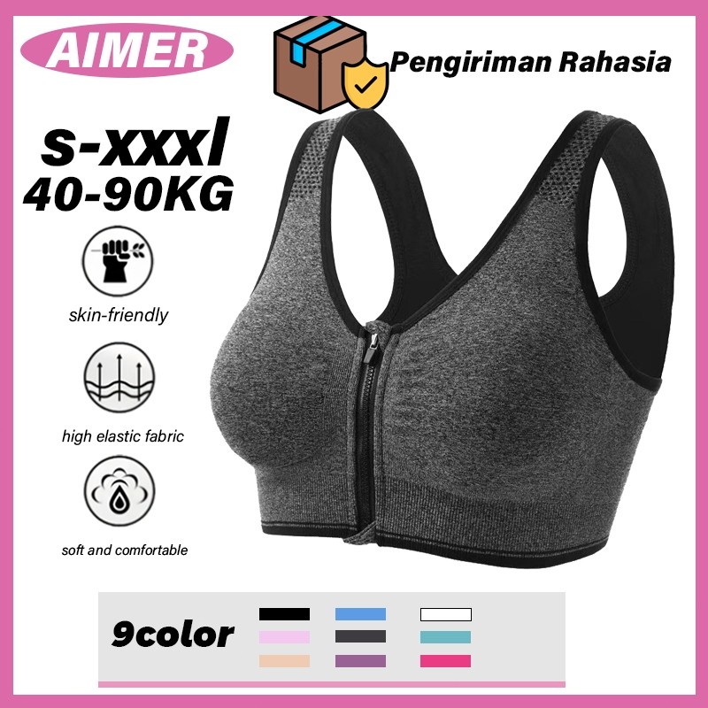 AIMER Sport Bra jumbo gym bra Olahraga stretch wanita Women Yoga Bra Push Up Running Bra 2023