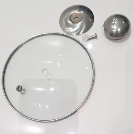 YOHOYO - TUTUP PANCI KACA 16 CM 18 CM 24 CM DAN PEGANGAN TUTUP PANCI - Kaca 18 cm