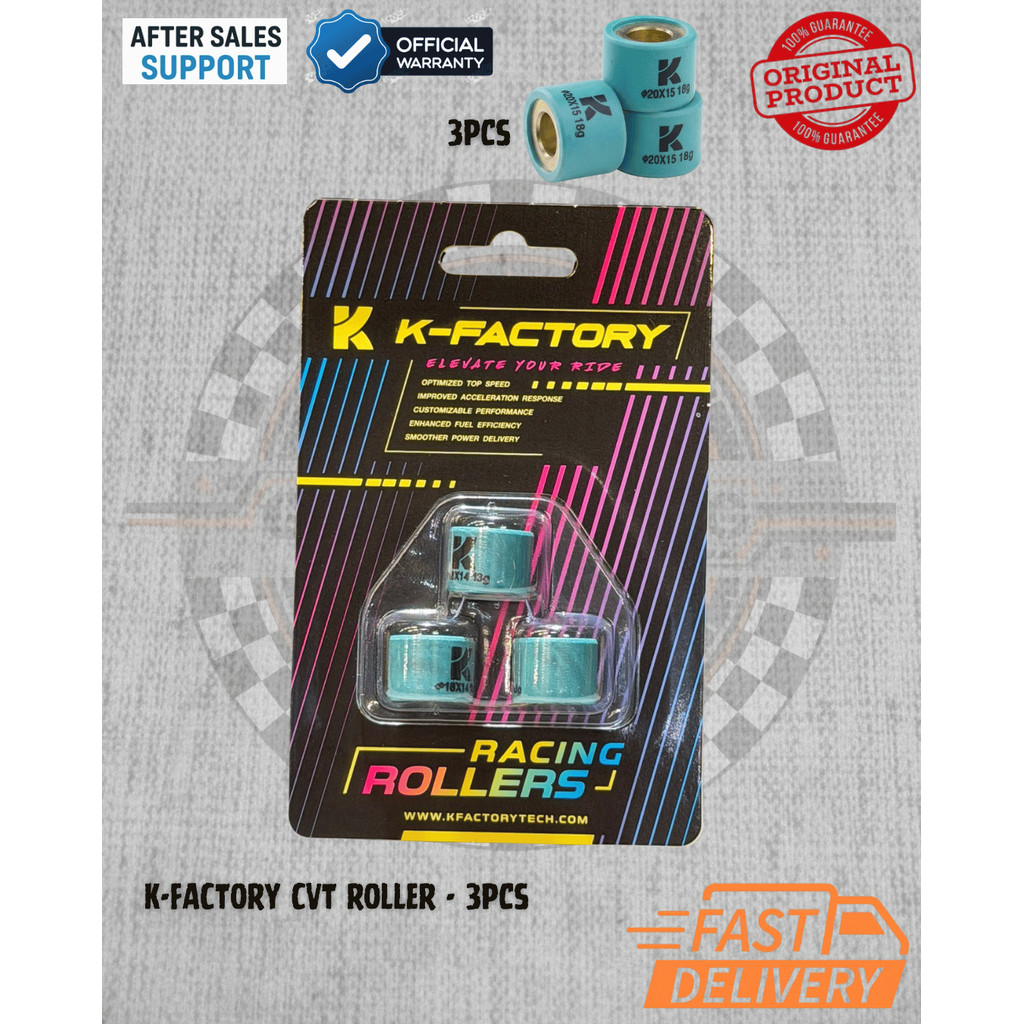 Roller 3 pcs NMAX - XEON - MIO M3 - GT 125 - Fazzio - Lexi - Aerox - Grand Filano - K-Factory Tech