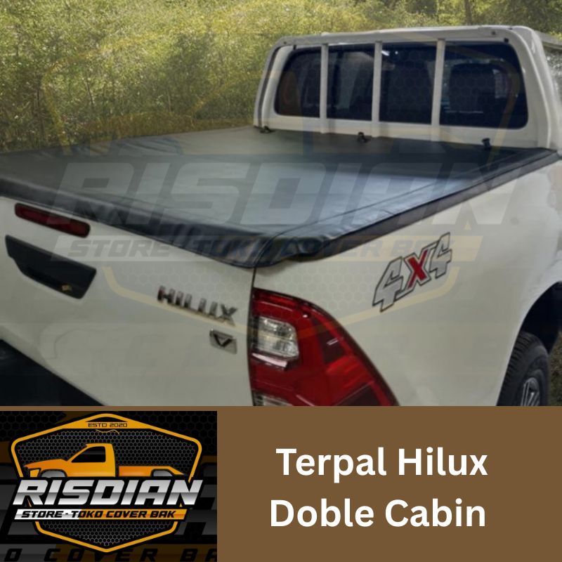 Cover bak Terpal Penutup Bak Mobil Hilux Double Cabin Sistem