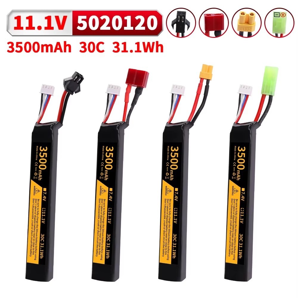Original RC Water Gun Airsoft LiPo battery 11.1V 3500mAh 30C 5020120 battery for Airsoft BB Air Pist