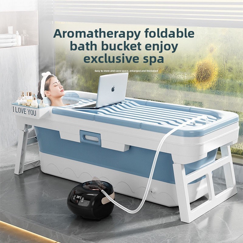 Bath Bucket Foldable Full Body Household Bath Bucket Extra Large Thickened Childrens Bath Bucket