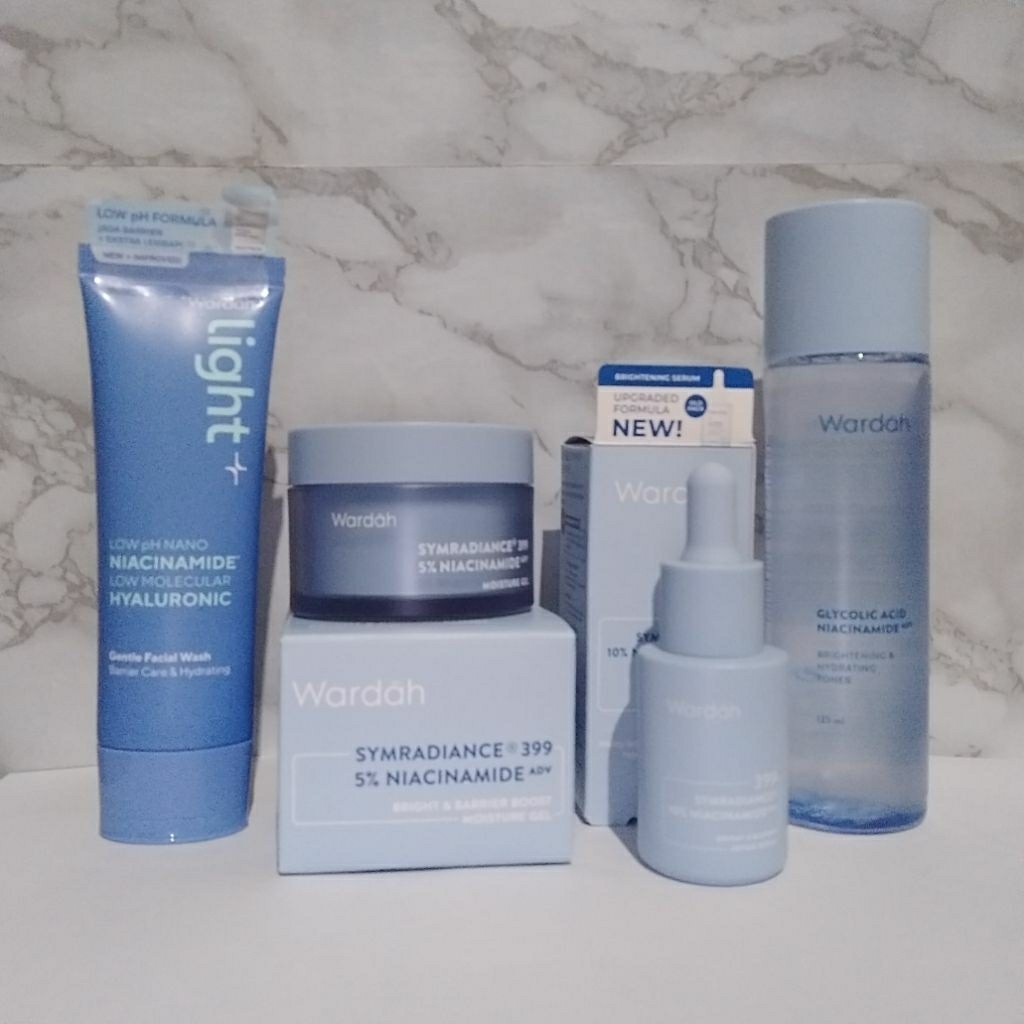 paket Wardah symradiance 399 paket skincare mencerahkan dan perawatan kulit menghilangkan bekas jera