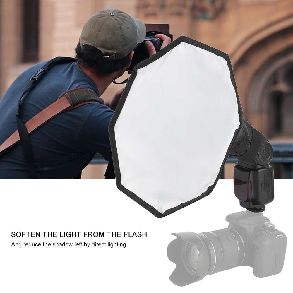 Flash Softbox Flashlight Diffuser 30cm  Mini Portable Softbox Diffuser for Flash  Speedlight Flash D