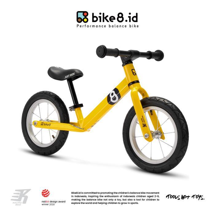 BIKE8 Racing Balance Bike / Push Bike - Sepeda Anak - Yellow