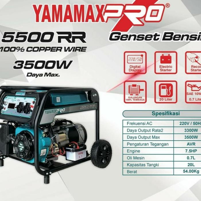 Genset Yamamax 5500RR max 3300 watt Genset Bensin 3000 watt