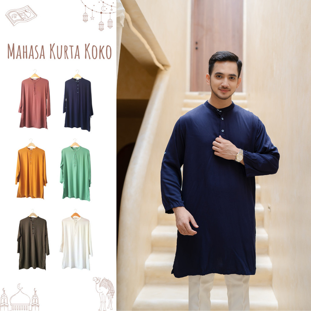 LA LA LAND MAHASA KURTA KOKO DEWASA | Baju Koko | Baju Lebaran | Atasan Pria | Baju Muslim Laki Laki