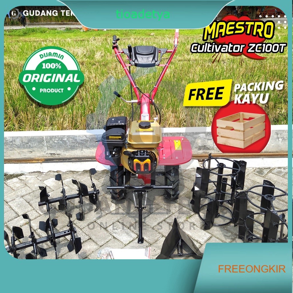 Mesin Traktor Mini Cultivator MAESTRO ZC100T / Mesin Bajak Sawah Basah Kering - Tiller Cultivator MA