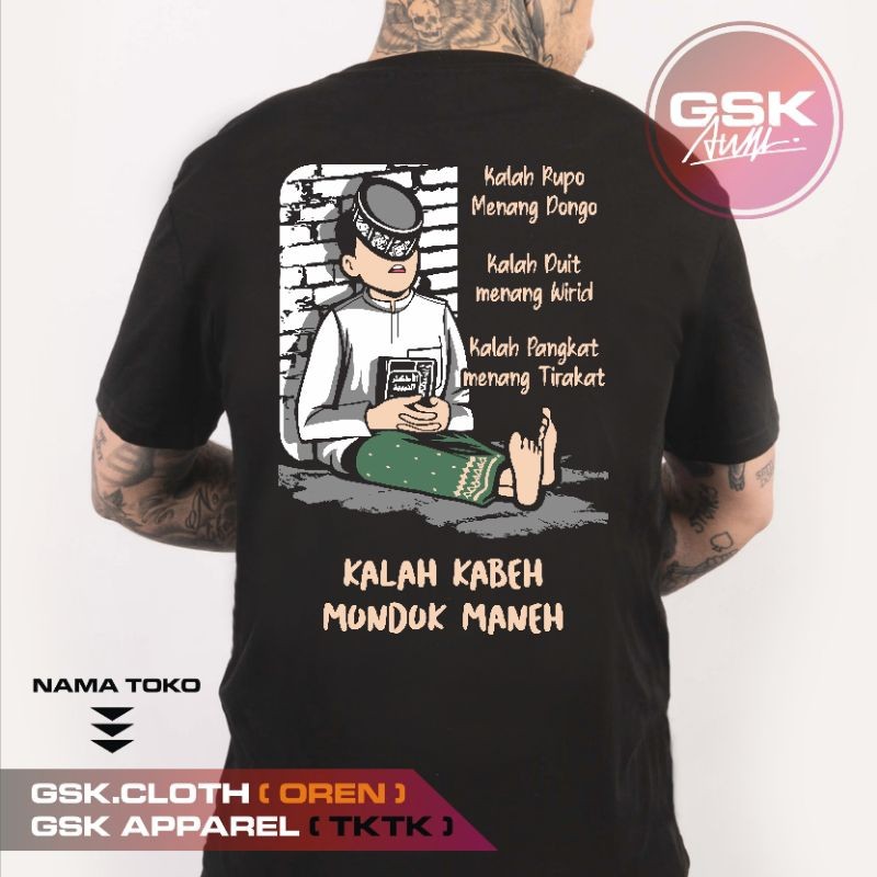 KAOS TEBAL 30s SANTRI HEREX MONDOK NGAJI NGOPI KAUM SARUNGAN NU PRIA WANITA