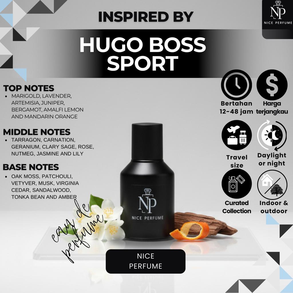 Nice Perfume Hugo Boss Sport Parfum Unisex Aroma Segar Segar Top Notes Aldehydes Mandarin Orange Pin