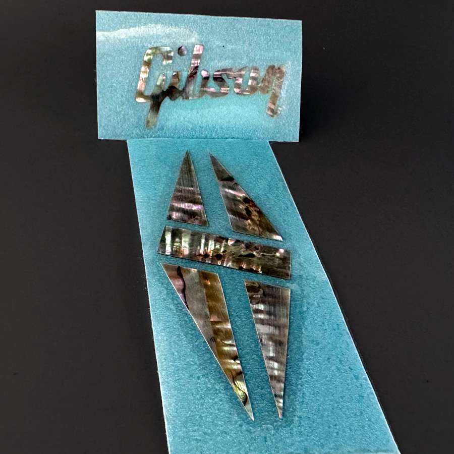 01 mm thick Gib amond Rub On Self adhesive Guitar Headstock Decal Sticker Abalone Guitar Peghead Log