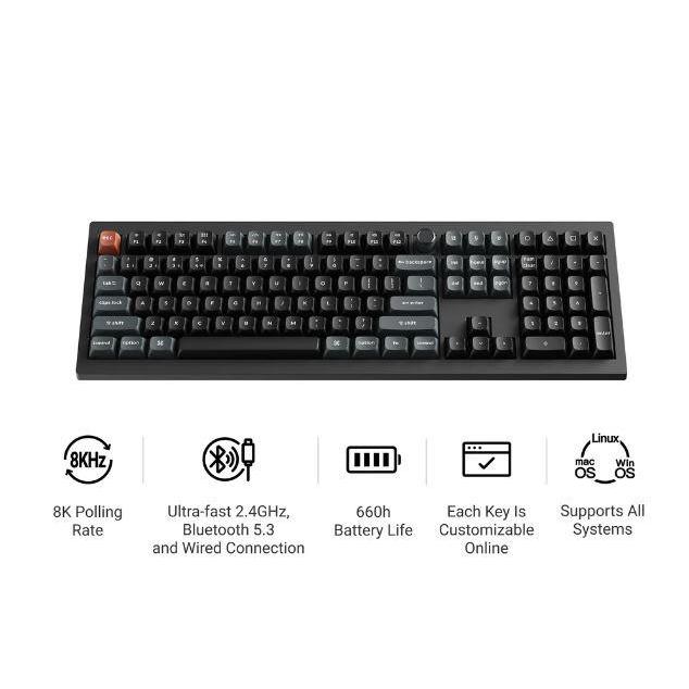 Keychron V6 Ultra 8K Wireless Custom Mechanical Keyboard