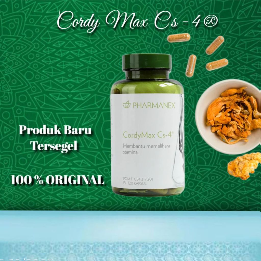 Pharmanex CordyMax Cs-4 120 Kapsul - Suplemen Ekstrak Jamur Cordyceps, Tingkatkan Stamina, Daya Taha