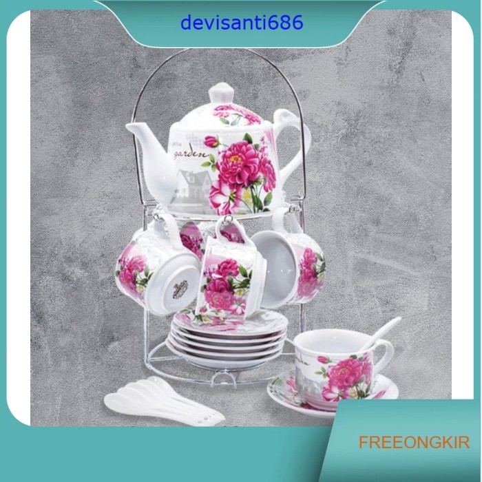 Tea Set / Cangkir set Fiorenza AK - 812