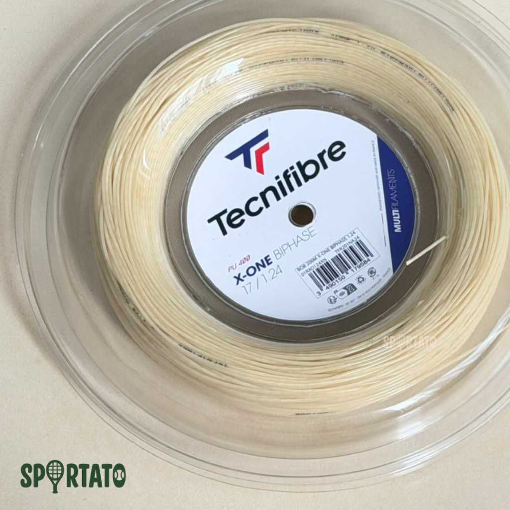 Senar Tennis Tecnifibre X-One Biphase 17/1.24 12M 6M Multifilaments String Arm Friendly Tennis Elbow
