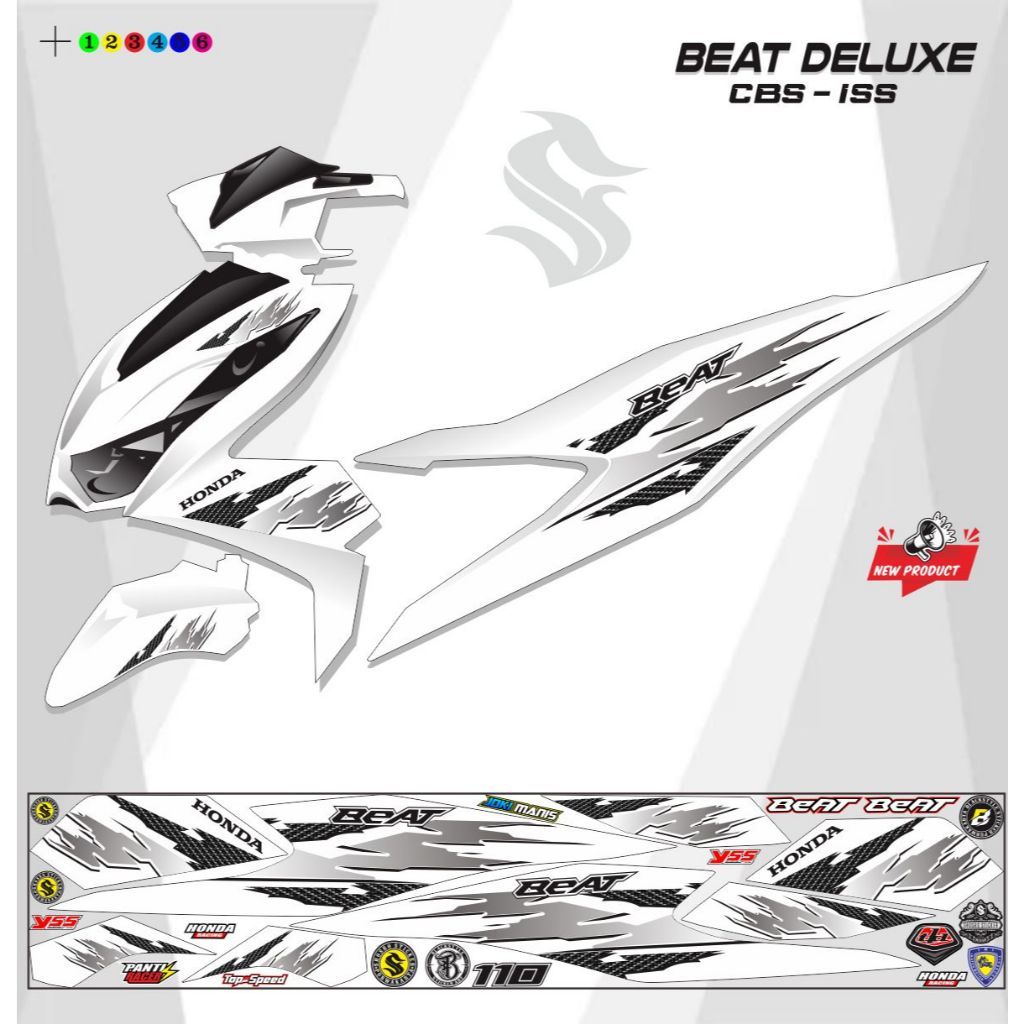 VARIASI STIKER MOTOR BEAT DELUXE 2020 2022