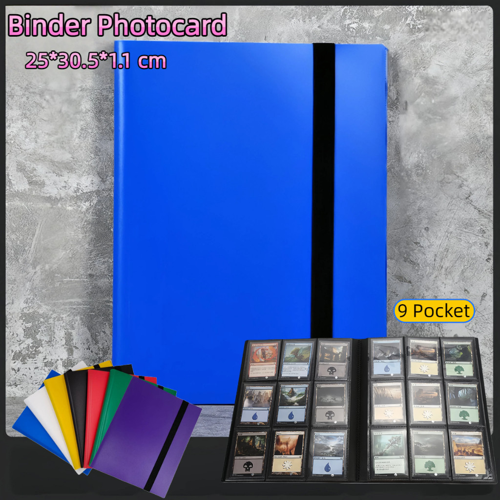 Strap Binder Card Album 9Pocket 360pcs Penyimpanan Kartu Koleksi Buku Koleksi Kartu untuk TCG CCG Po