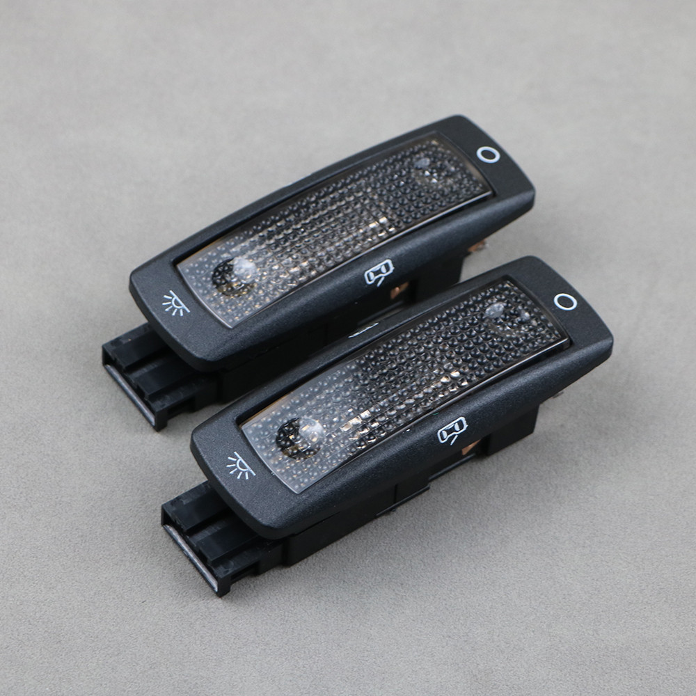 2 Buah Lampu Plafon Kabin Belakang Hitam 3B0947291 Untuk VW Golf Passat 1998-2005 Beetle Bora Superb