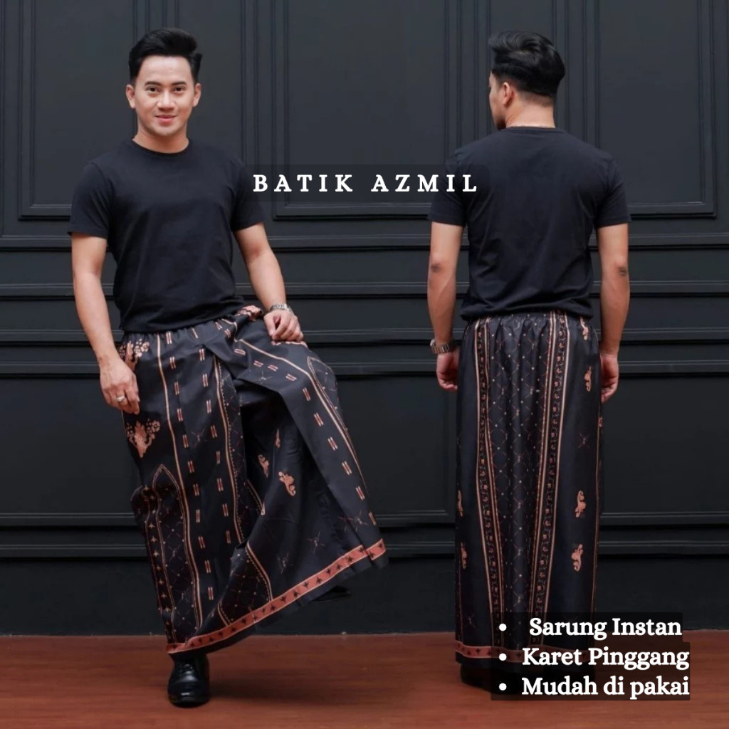 BATIK AZMIL- Sarung Instan Pria Dewasa Murah Sarung Batik Pria Dewasa Motif Sarwon Instan Dewasa Mod