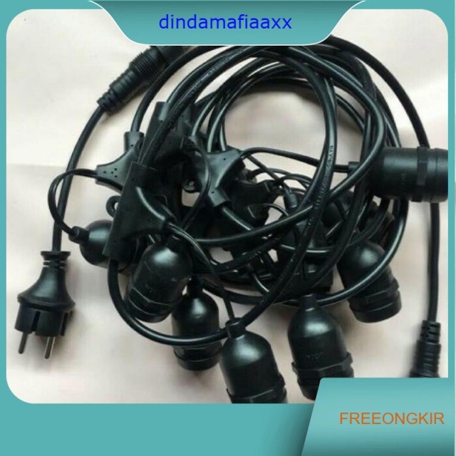 kabel fitting gantung outdoor 5 meter 10 fitting lampu gantung cafe lampu gantung taman kabel taman