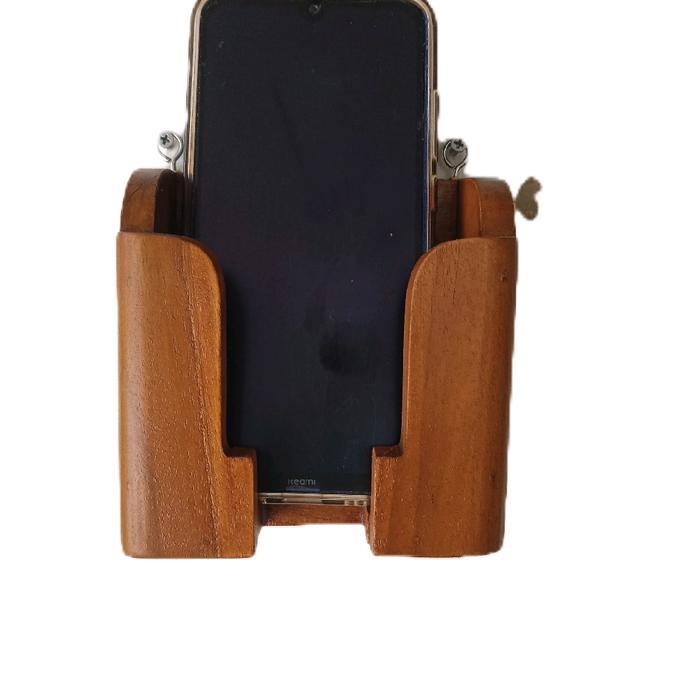 [LM]  rak hp rak tempat case hp, rak remote dinding kayu jati - 1slot