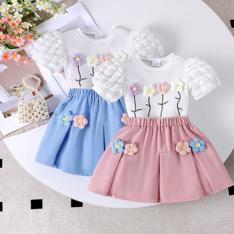 SLIDEBAR SETELAN ANAK LENGAN BALON BAJU ANAK PEREMPUAN BALON PUFF
