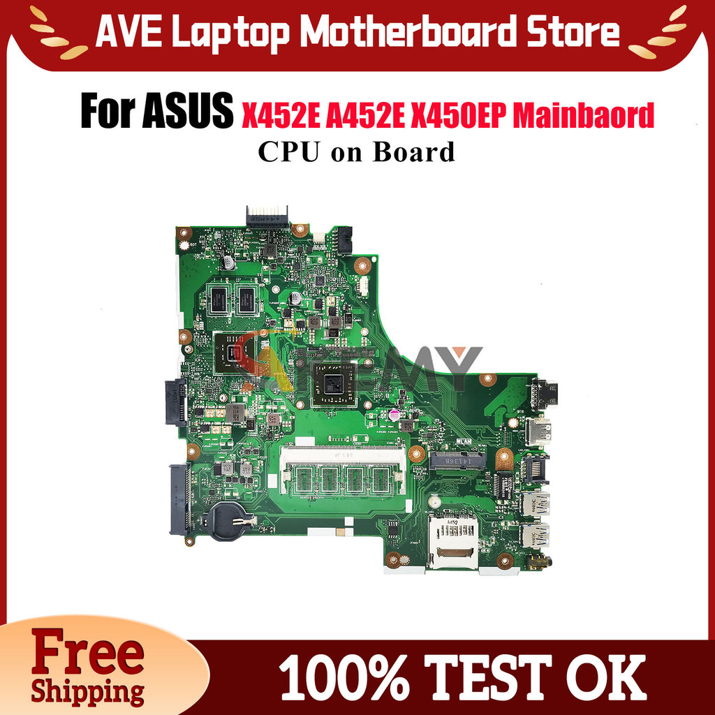 X450EP Laptop Motherboard For ASUS VivoBook X452E A452E X450EP X450E Notebook Mainboard With CPU 100
