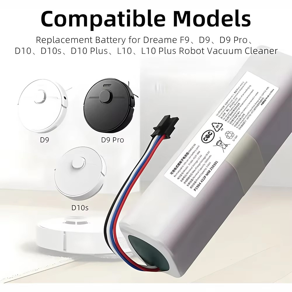 14.8V 6800mAh Battery for Xiaomi Mijia X10+PLUS B101 OMNI 1S and Dreame F9 D9 L10 Pro Plus S10 S20 X