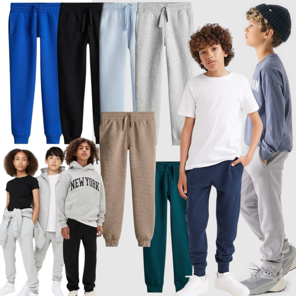 KIKKI SHOP HEYKIDDY - Jogger Hm BASIC PANTS BLUE anak Unisex 8-14t