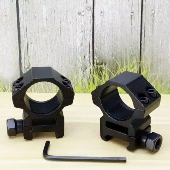 Mounting Teleskop 30 DBR Double Baut – Dudukan Scope Senapan OD 30mm Tinggi Rail 1cm Presisi Free Ku
