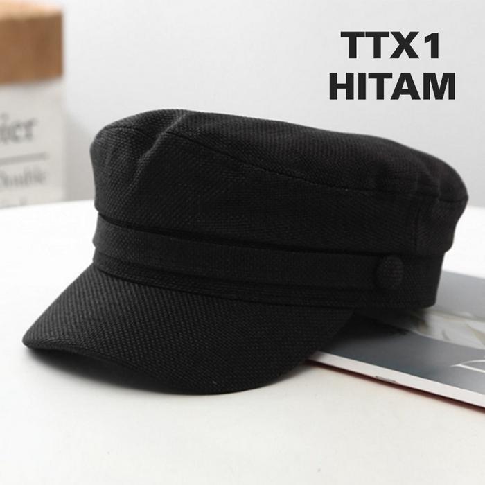 Style DeMode Topi Baret Hat Korea Pria Wanita Perempuan Dewasa Model Apolo Oktagonal Pelukis Outfit 