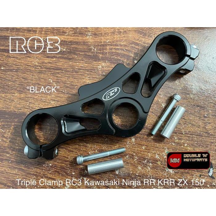 Segitiga Atas Triple Clamp RC3 Ninja RR KRR ZX 150 - Black
