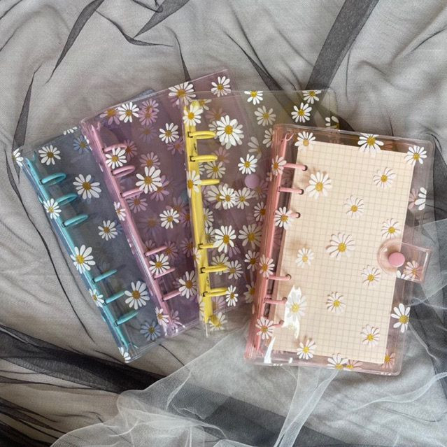 Binder  Binder A6 Transparan 6 Ring Binder a6 Bening Journal Notebook