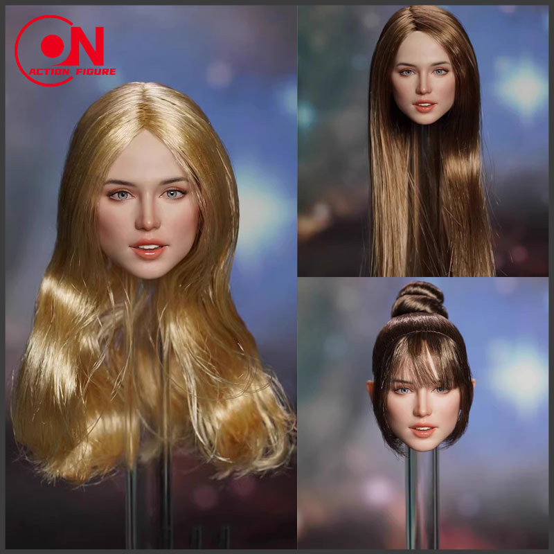 SUPER DUCK SDH048 1/6 Ana de Armas Head Sculpt Hair Carving Model Fit 12-in TBLeague Female Soler Su