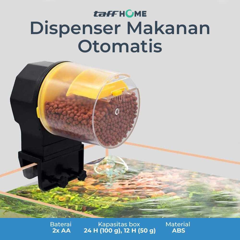 AUPSHOP Alat Pemberi Makan Ikan Otomatis / Dispenser Pakan Ikan Aquarium