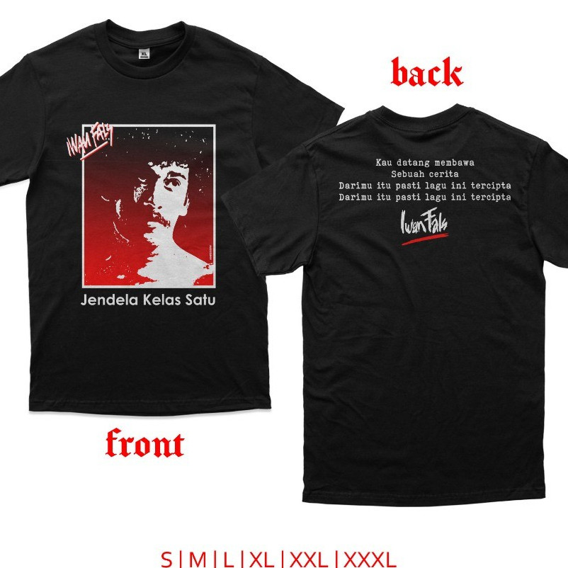 Kaos Iwan Fals Jendela Kelas Satu Tshirt Oi Iwan Fals Combed 24S