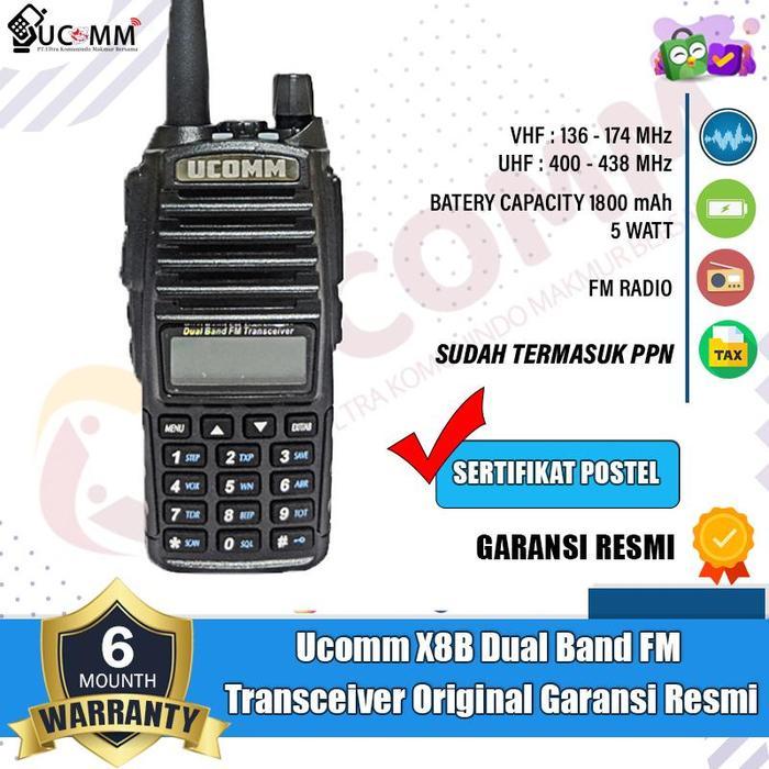 Ucomm X8B X8 HT DualBand HT Baofeng UV 82 UV-82 Original Garansi Resmi - SATUAN