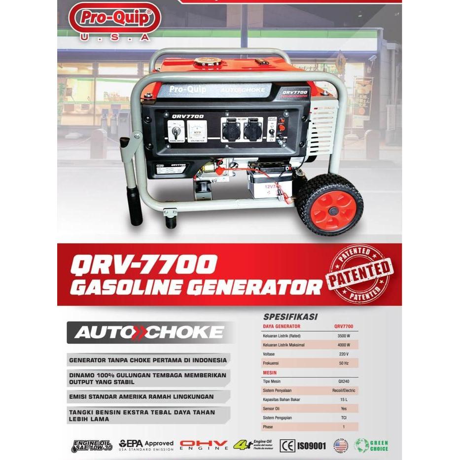 Genset Proquip QRV7700 4000Watt 4Tak / Generator Proquip QRV 7700 - QRV7700XP, STANDART