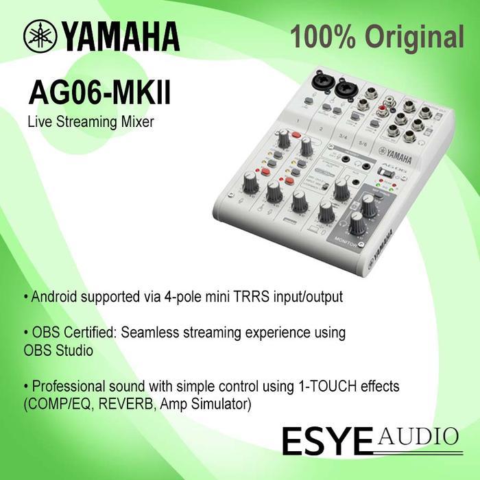 Yamaha AG06 MK2 MK II AG06MK2 AG06MKII 6 Channel Live Streaming Loopback Mixer/USB Interface
