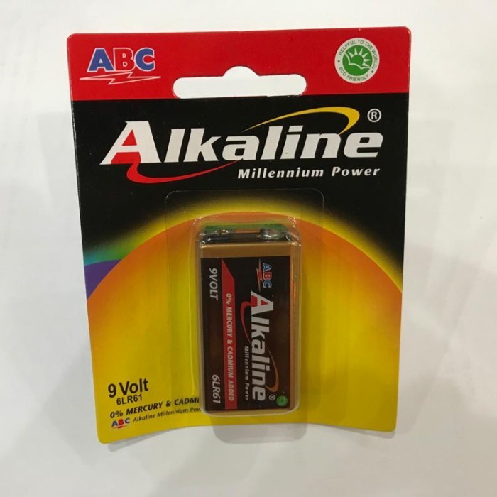 Promo Murah ABC ALKALINE Battery 9V / Baterai 9V Kotak / Baterai Mic GROSIR Terlaris