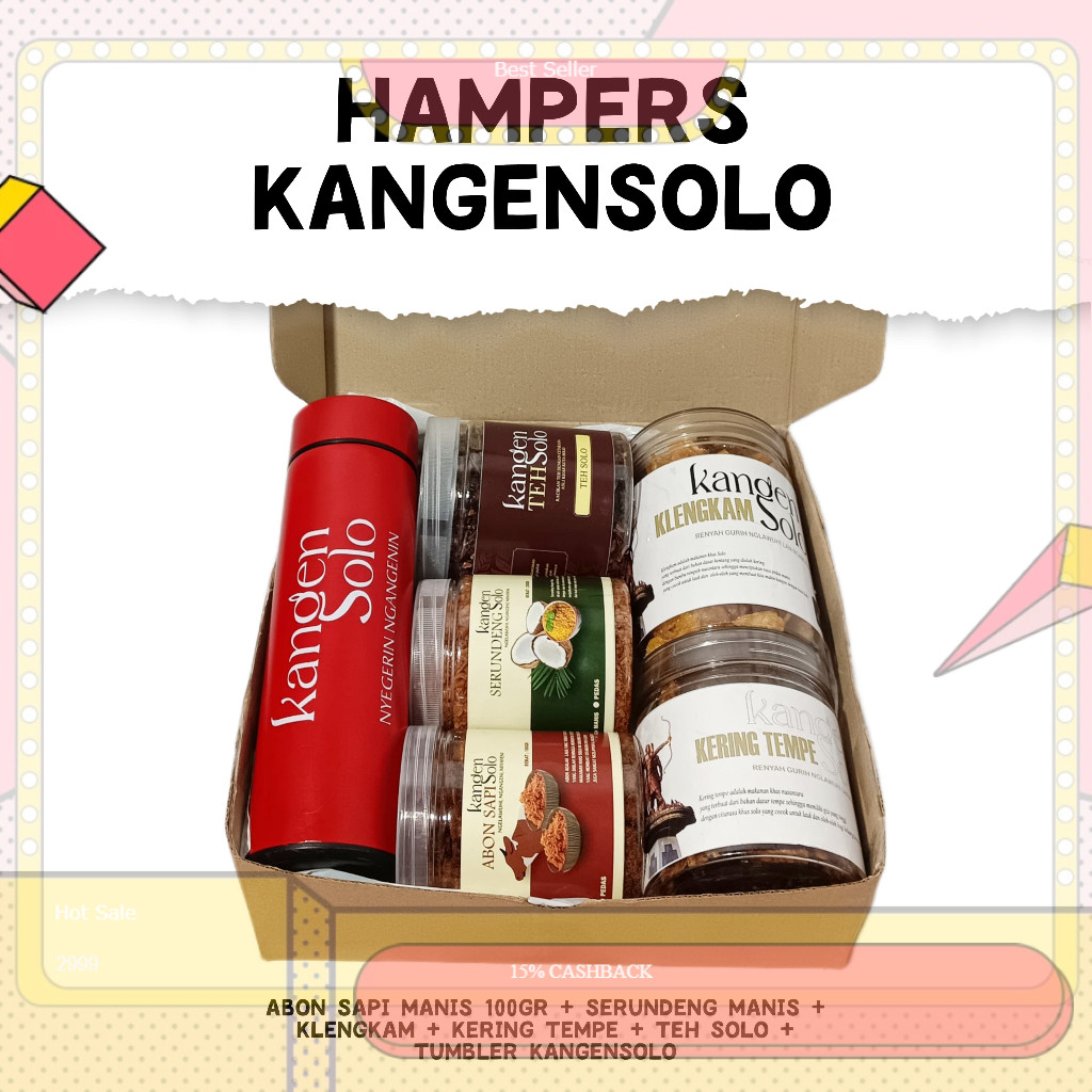 Hampers Lebaran Haji Dan Umroh Bekal Spesial Lauk Kangen Solo Abon Serundeng Kering Tempe Klengkam- 