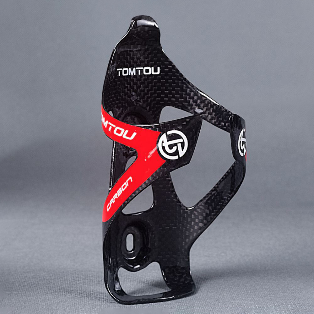 TOMTOU Tempat Botol Air Serat Karbon untuk Sepeda, Penyangga Botol Minuman, Braket Penyangga Minuman