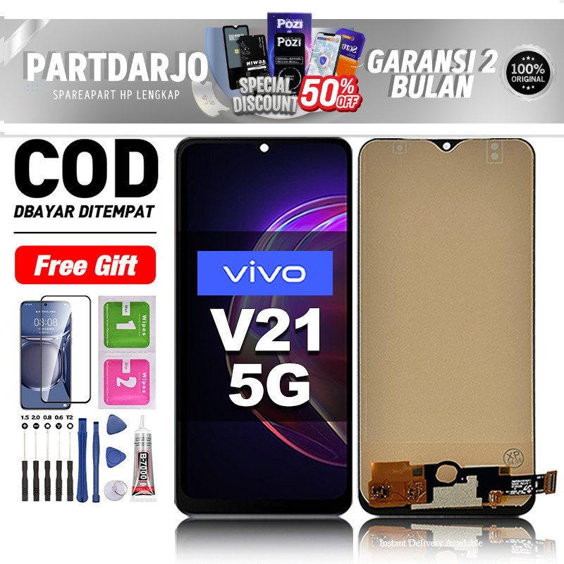 LCD VIVO V21 5G Ori fullset asli touchscreen original 100% lcd For Glass Digitizer COD DARJOA