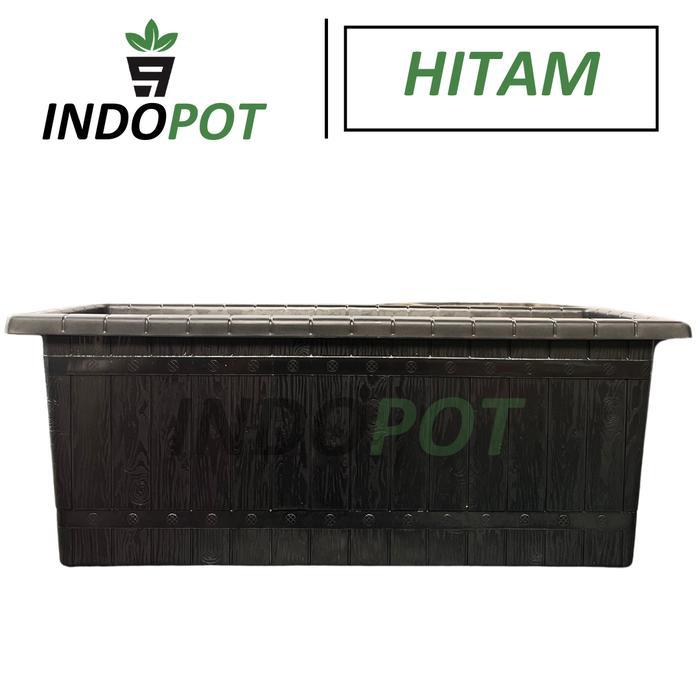 Pot Segi Panjang Besar Tinggi Fortuna Plast Gentong PSPK 8860 - Hitam
