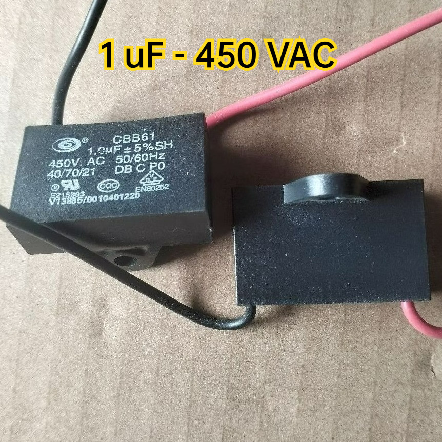 (Grosir) Kapasitor Kotak Kipas Angin 1 uf 450 Volt Capacitor 1uf 450VAC