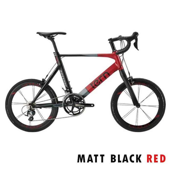 TERN SURGE PRO Mini Velo Bike Rim Brake - Sepeda Mini - Matt Black Red, 47