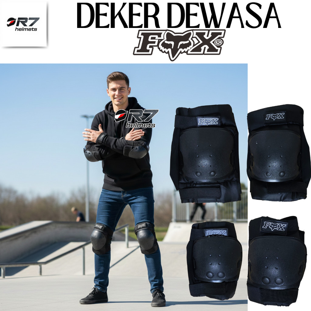 Decker Fox Dekker Fox Deker Pelindung Lutut Kaki dan Siku Tangan