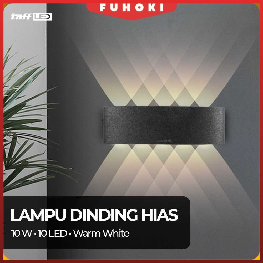 TAFFLED Lampu Dinding Hias Indoor Plastic Body 10W 10 LED Warm White - 10T