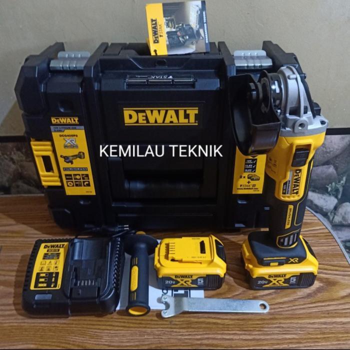 Gerinda Cordless DEWALT DCG405P2 20V Gerinda Baterai DCG 405 DCG405